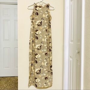 VTG CALIFORNIA CONCEPTS gray floral maxi dress 7